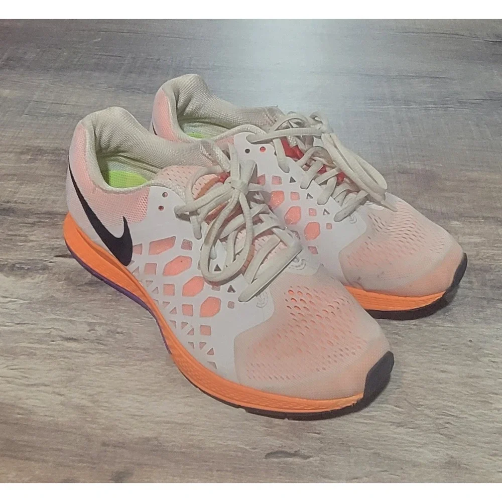 Nike Air Zoom Pegasus 31 Women's Shoes Running Sneakers Size‎ 9 White Orange